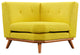 Modern Contemporary Corner Sofa , Yellow, Fabric
