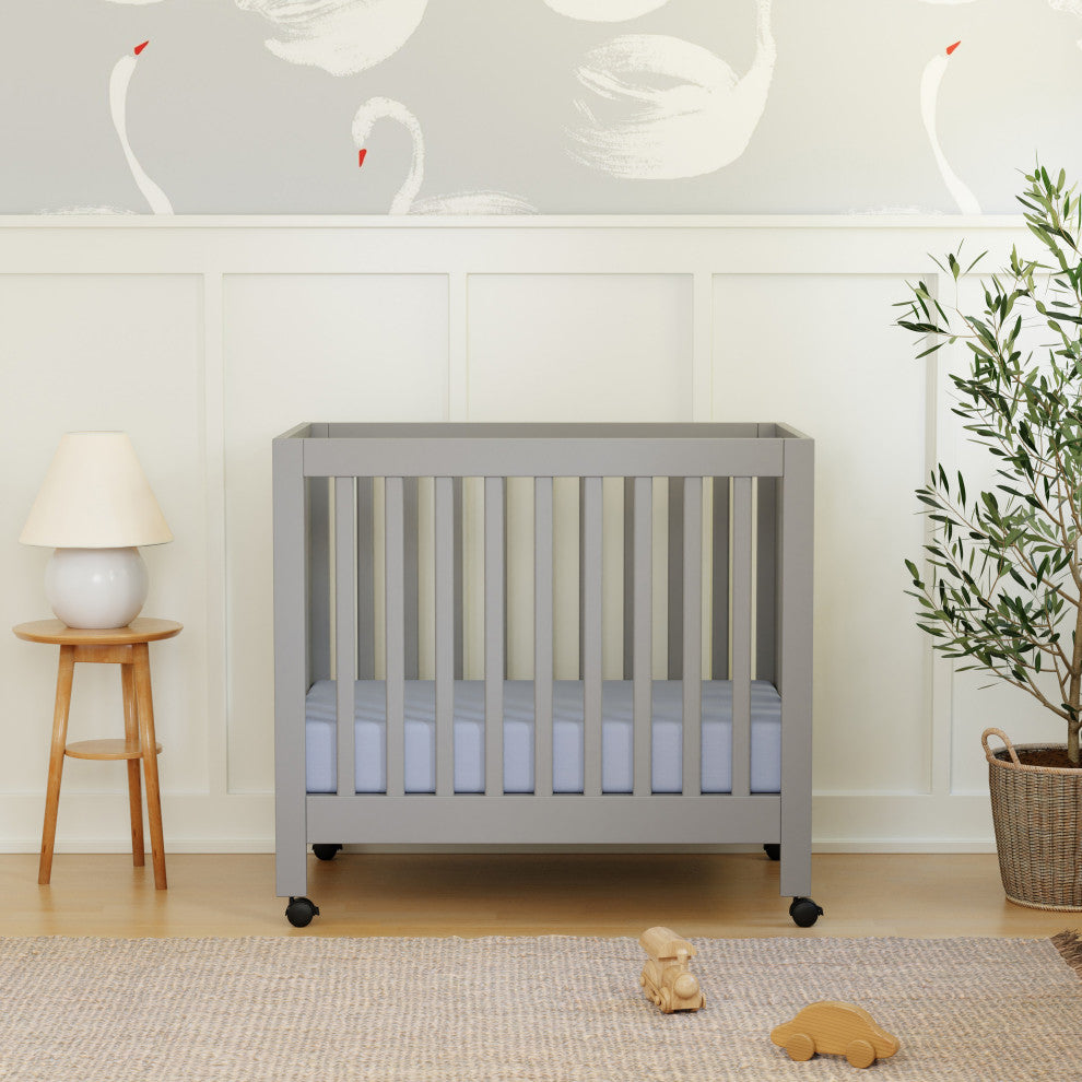 Origami Mini Crib, Gray