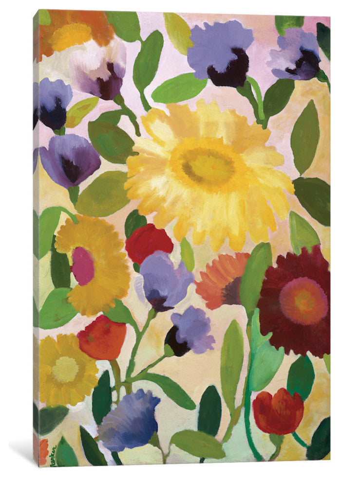 "Irises" by Kim Parker, 40x26x1.5