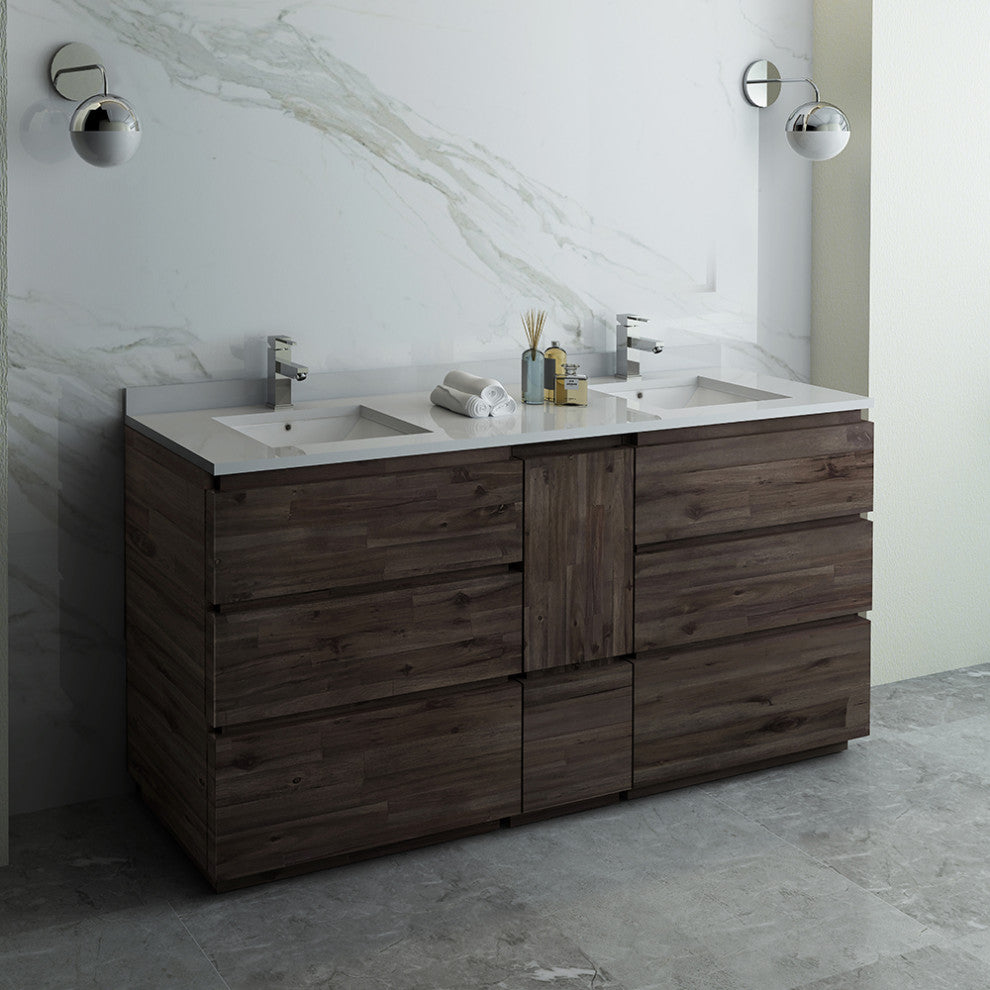 Fresca Formosa 70" Floor Mount Double Sink Bathroom Cabinet