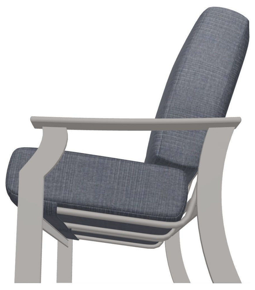 St. Catherine Deep Seat Outdoor Loveseat, Proven Denim/Warm Gray
