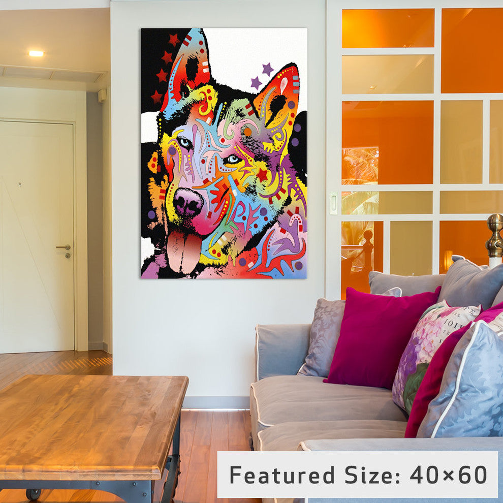 "Siberian Husky" Wrapped Canvas Art Print, 40x26x1.5