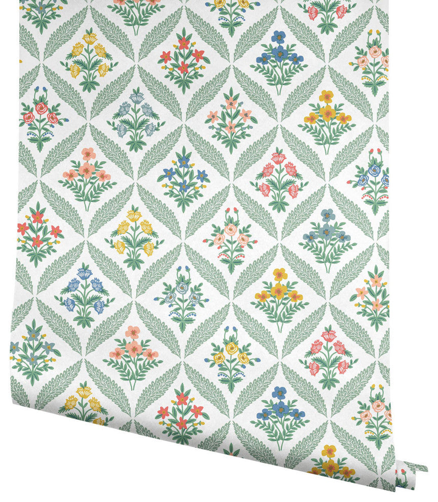 Estee Garden Sage Wallpaper