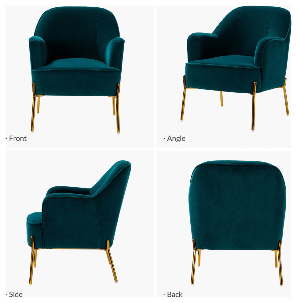Nora Fabric Accent Chair, Teal