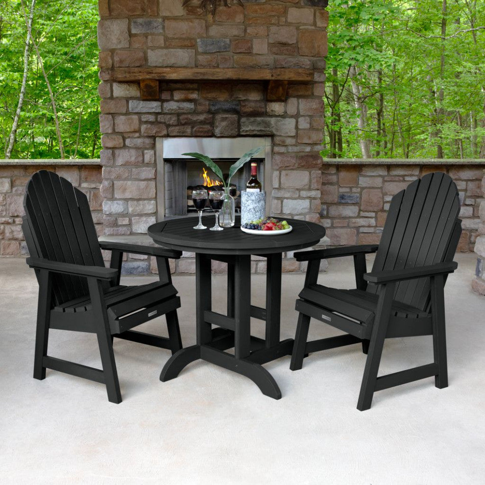Hamilton 3-Piece Round Dining Set, Black