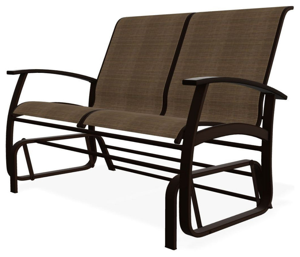 Belle Isle Sling 2-Seat Glider, Bark/Kona