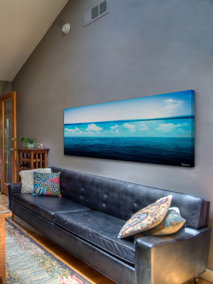 "Cloudy Day" Print on Canvas, 45"x15"