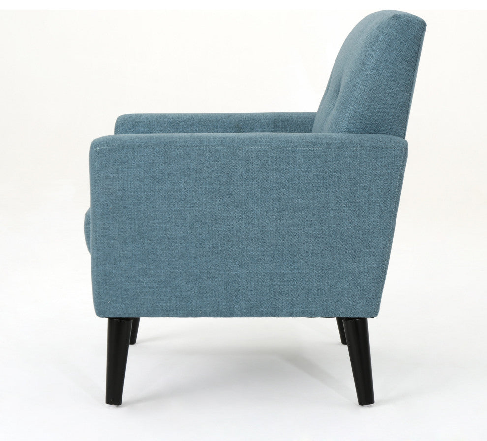 GDF Studio Sierra Mid Century Fabric Club Chair, Blue