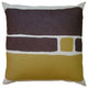 Felt Appliqué Linen Pillow, Chocolate and Bronze