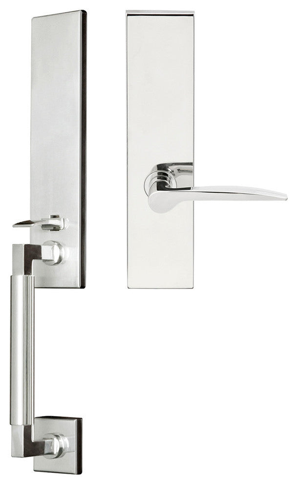 Toronto Lever, Mortise Dummy Handleset, Left Hand, Polished Stainless Steel