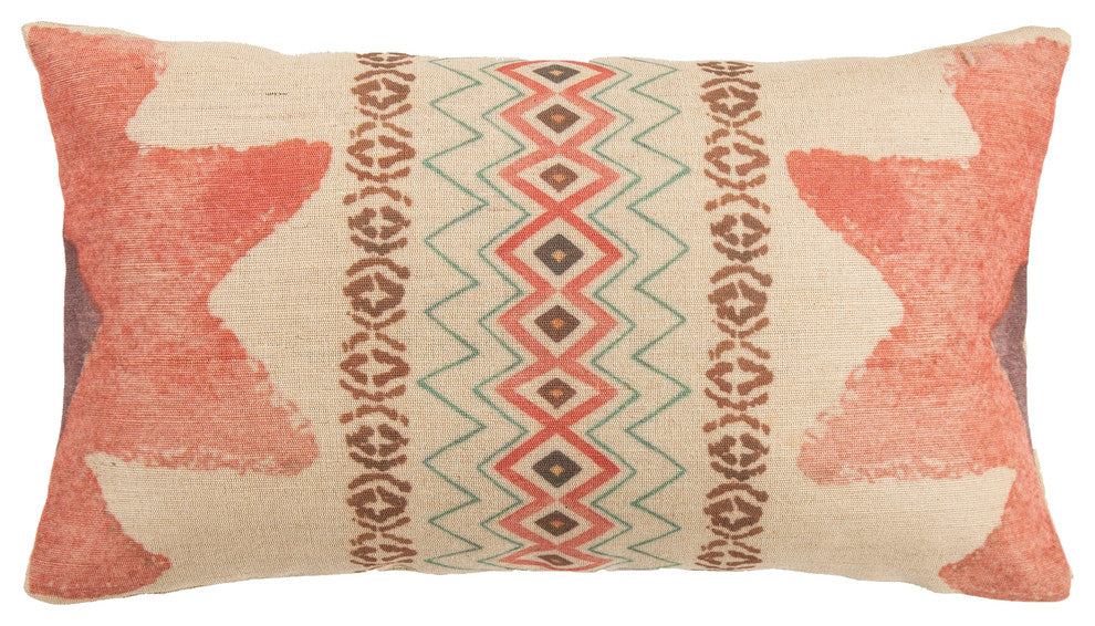 Burlap Star End Pillow, 11"x19"