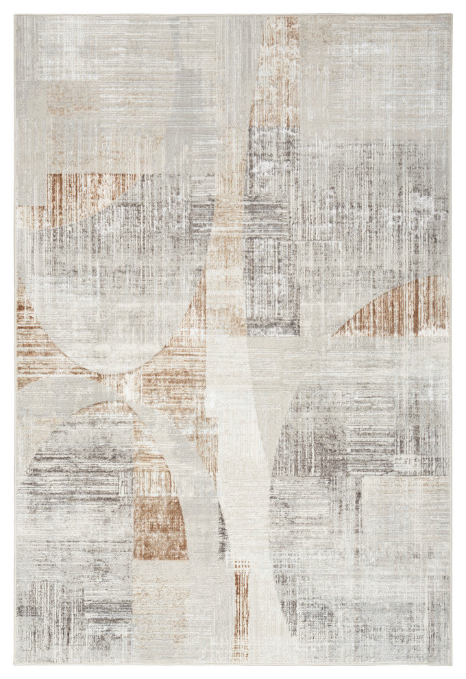 Nourison  Iliana 5'3"x7'3" Gray Modern Indoor Area Rug