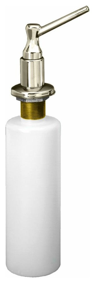 Standard Soap/Lotion Dispenser In Polished Brass, Polished Nickel