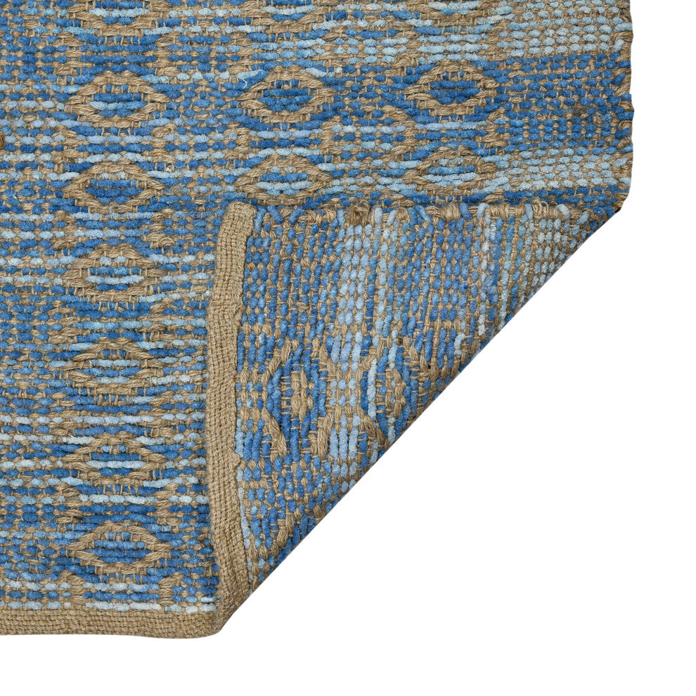 Zola Parquet Area Rug, Blue, 8' x 10', Geometric