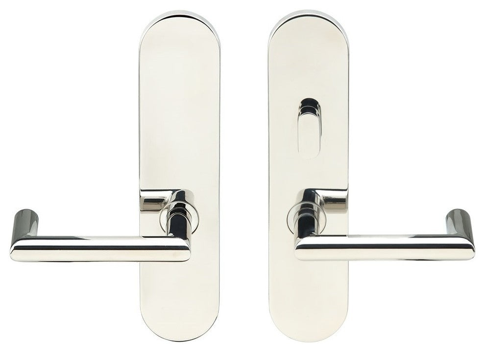 Stuttgart Lever, Tubular Passage With Privacy Bolt, RH, Polished Stainless Steel