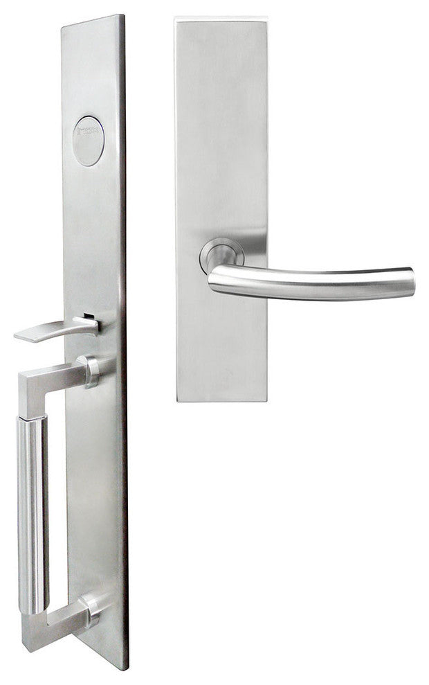 Oslo Lever, Mortise Dummy Handleset, Left Hand, Satin Stainless Steel