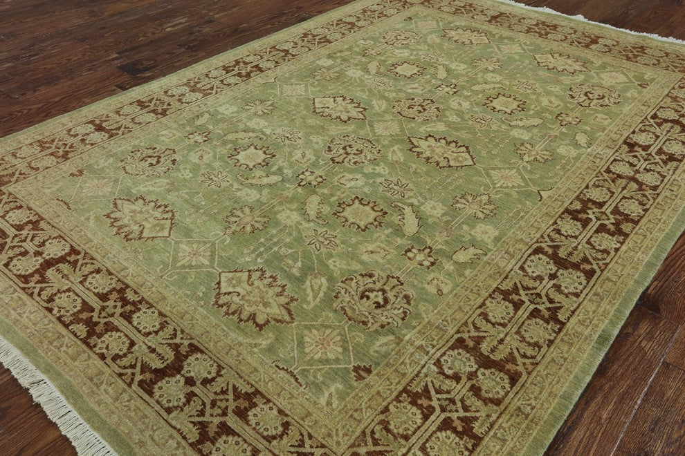 6'x9' Hand Knotted Peshawar Oriental Area Rug, W2037