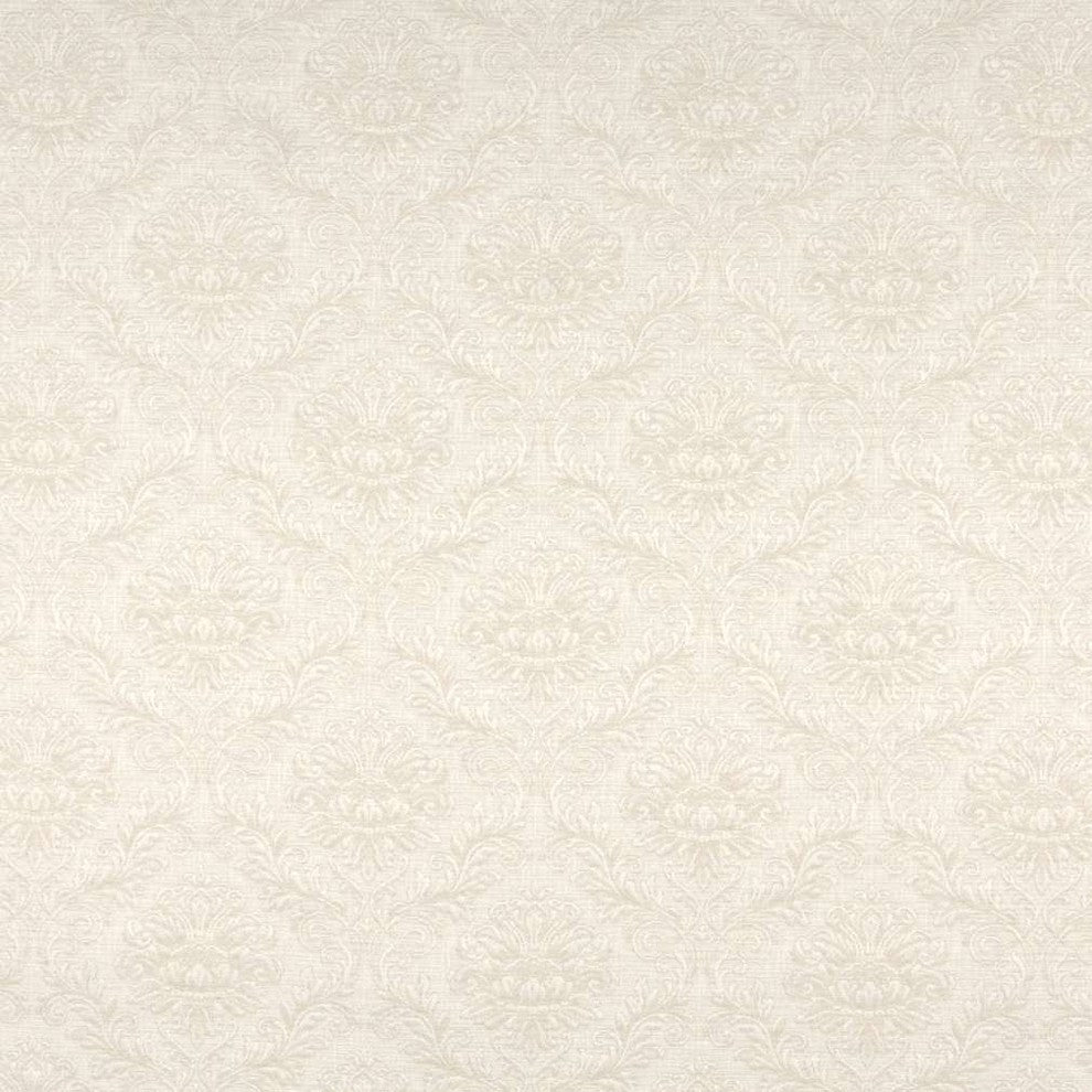 Beige And Off White Flowers And Leaves Upholstery Fabric By The Yard