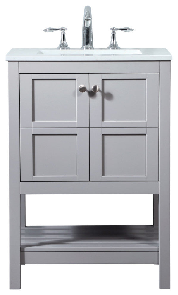 Elegant VF16424GR 24"Single Bathroom Vanity, Gray