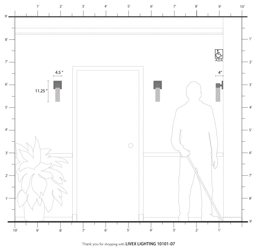 Livex Lighting Bronze ADA Single Sconce