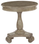 Avalon Hand Painted Round Accent table, Antique Goldstone