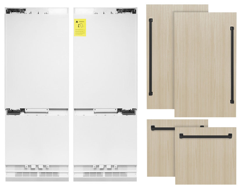 ZLINE 48" Built-in Refrigerator With a Matte Black Handle, RBIVZ-60-MB