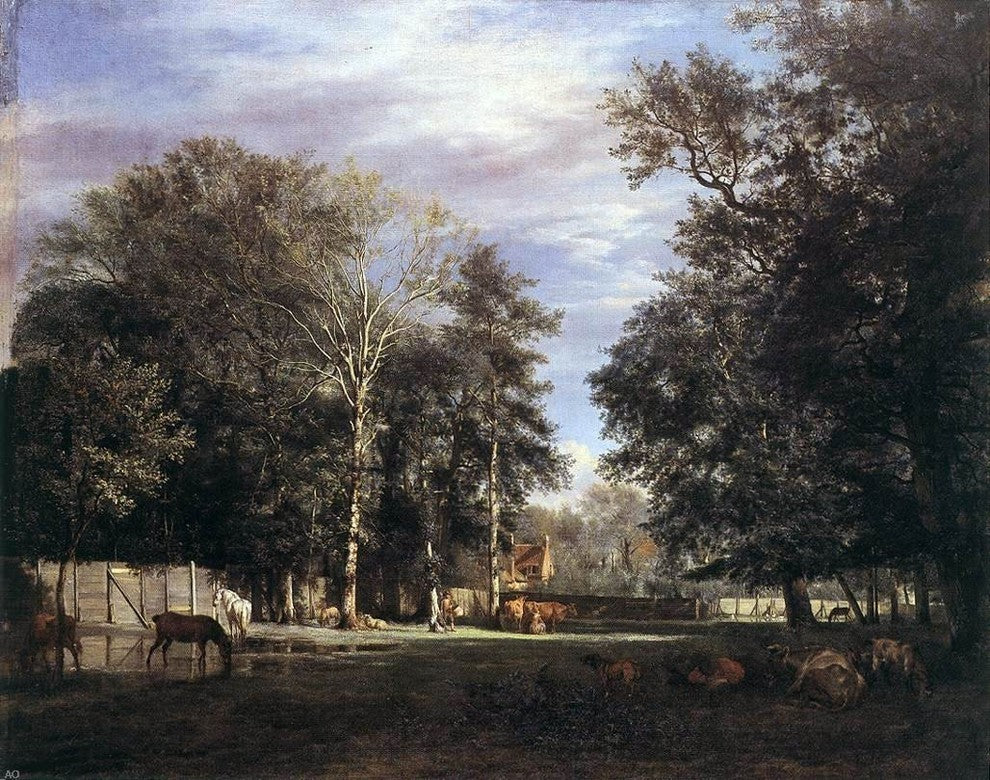 Adriaen Van de Velde the Farm Premium Canvas Print