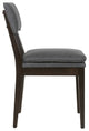East at Main Solid Wood Upholstered Dining Chairs, Set of 2, Gray