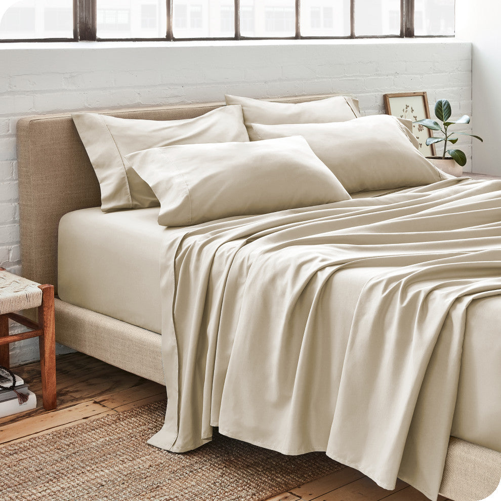 Bare Home 6-Piece Microfiber Sheet Set, Sand, Full