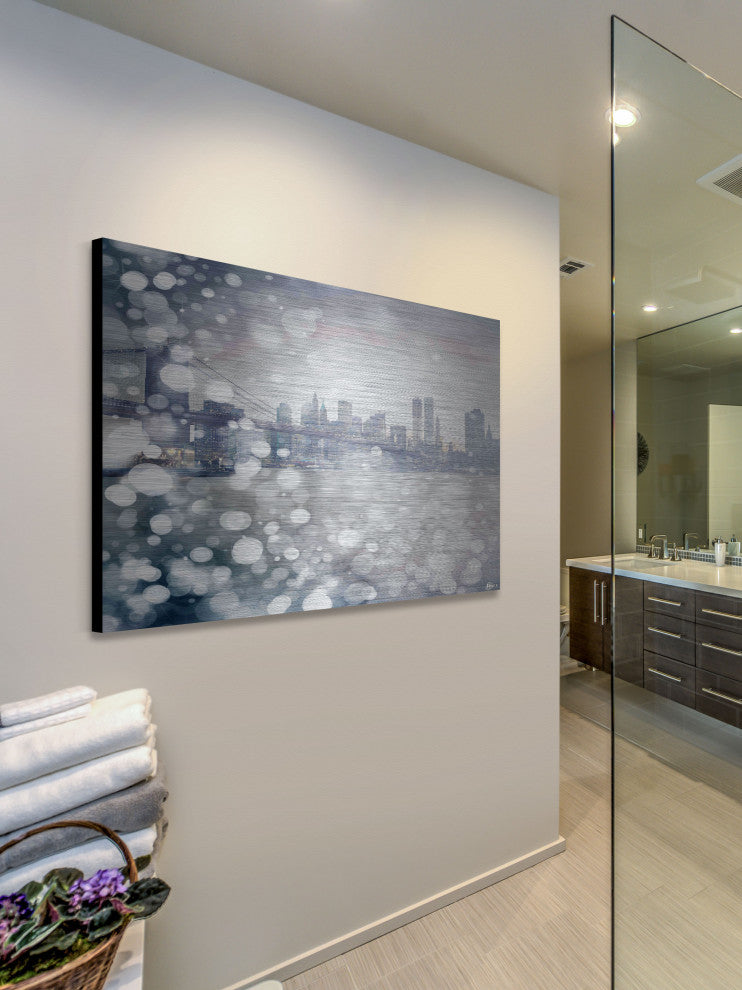 "Down Town" Print on Brushed Aluminum, 45"x30"