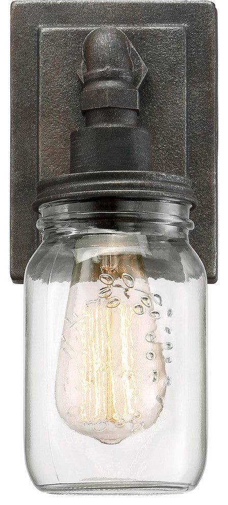 Quoizel SQR8701RK One Light Bath Fixture Squire Rustic Black