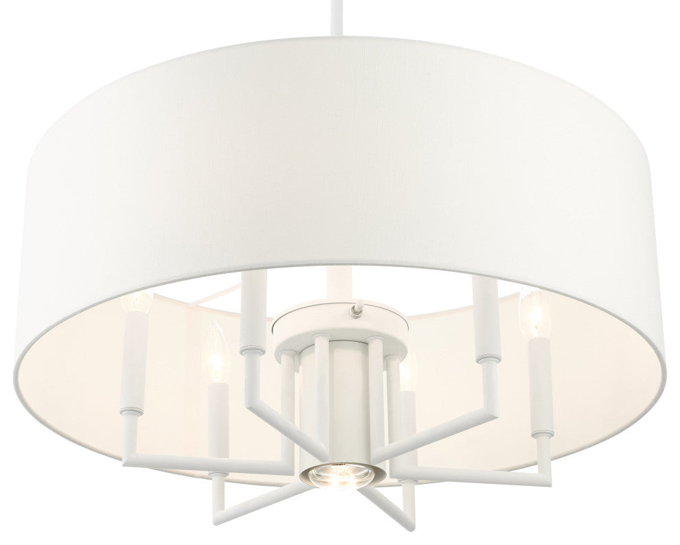 White Timeless, Transitional, Versatile, Pendant Chandelier