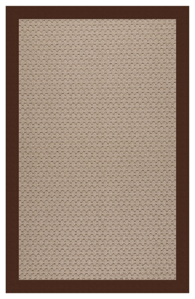 Zoe-Grassy Mountain Machine Tufted Rectangle Rug, Brown, 8'x8'
