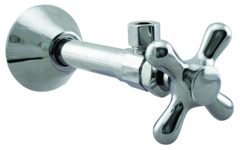 Angle Stop - 1/2" Copper Sweat X 3/8" Od Comp. In Polished Chrome