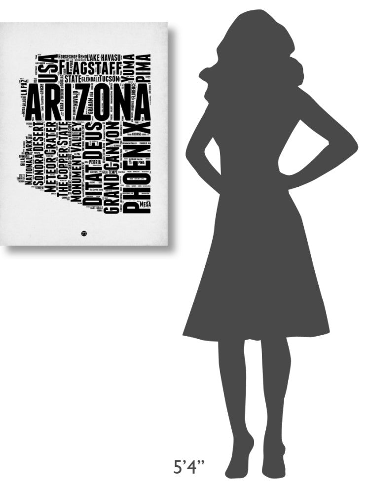 "Arizona Word Cloud 2" Fine Art Print