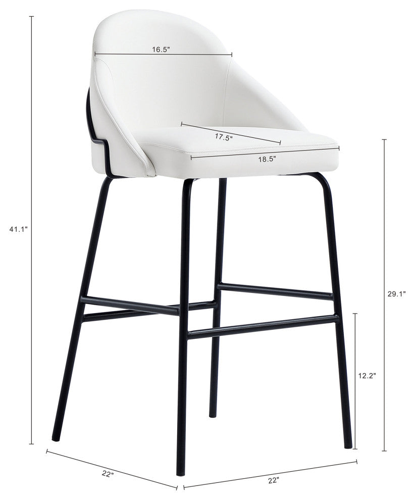 Manhattan Comfort Gracie Barstool, Set of 2