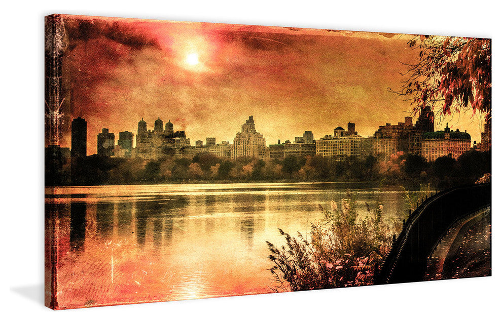 "Sunset in the Park" Painting Print on Canvas by James