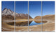 "Miniques Lagoon North of Chile" Seashore Wall Art, 48"x28", 4Panel