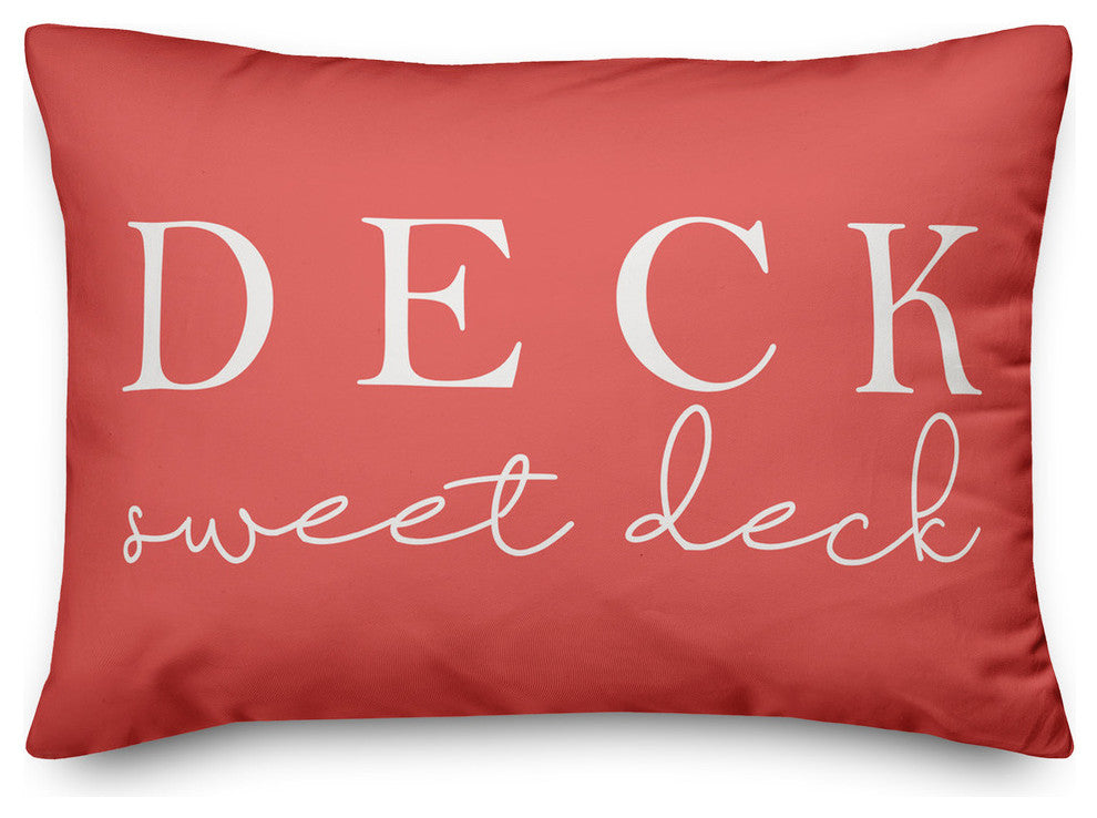 Deck Sweet Deck Outdoor Lumbar Pillow