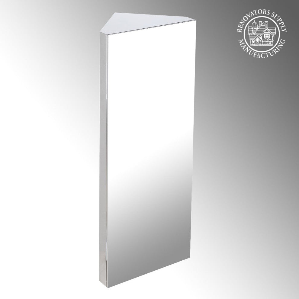 Corner Wall Mount  Medicine Cabinet Stainless Steel Bathroom Cabinet with Mirror