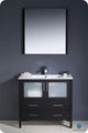 Torino 36" Espresso Modern Bathroom Vanity With Integrated Sink, FFT9161BN