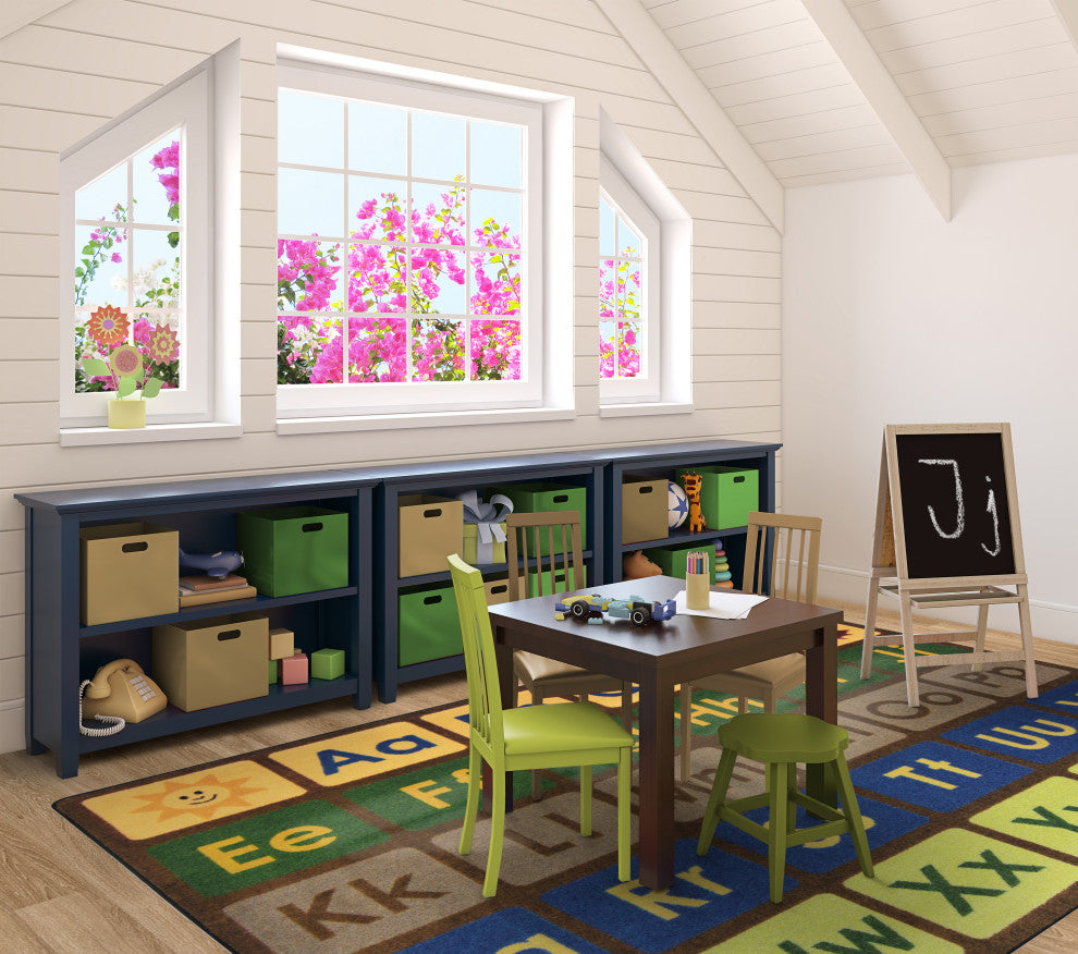 Kid Essentials Rug, Any Day Alphabet, Earthtone, 7'8"x10'9"