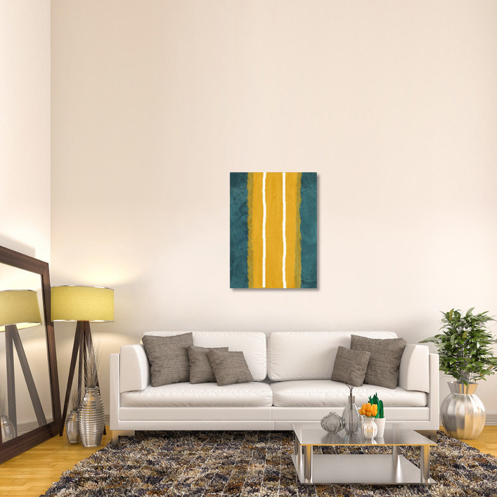 "Green And Yellow Abstract Theme 2" Fine Art Print