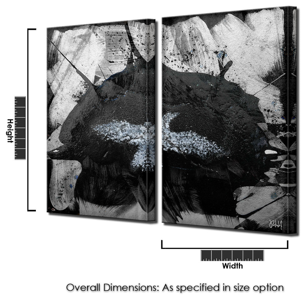 INKD V Canvas Art, 24"x12" 2-Panels