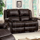 ACME Zuriel Motion Loveseat, Brown Synthetic Leather