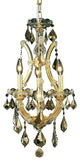Elegant Maria Theresa Pendant, Gold Finish With Royal Cut Crystal