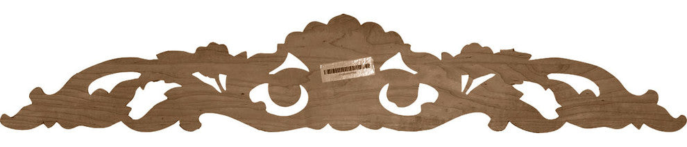 24 1/8"W x 5 1/8"H x 3/4"D Medium Farmingdale Center with Scrolls, Lindenwood