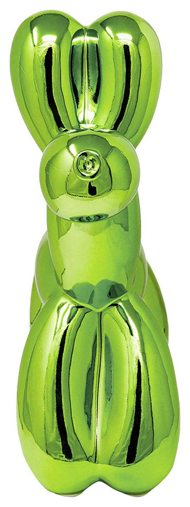Interior Illusions Plus Ceramic Dog Piggy Bank - 12" tall, Green