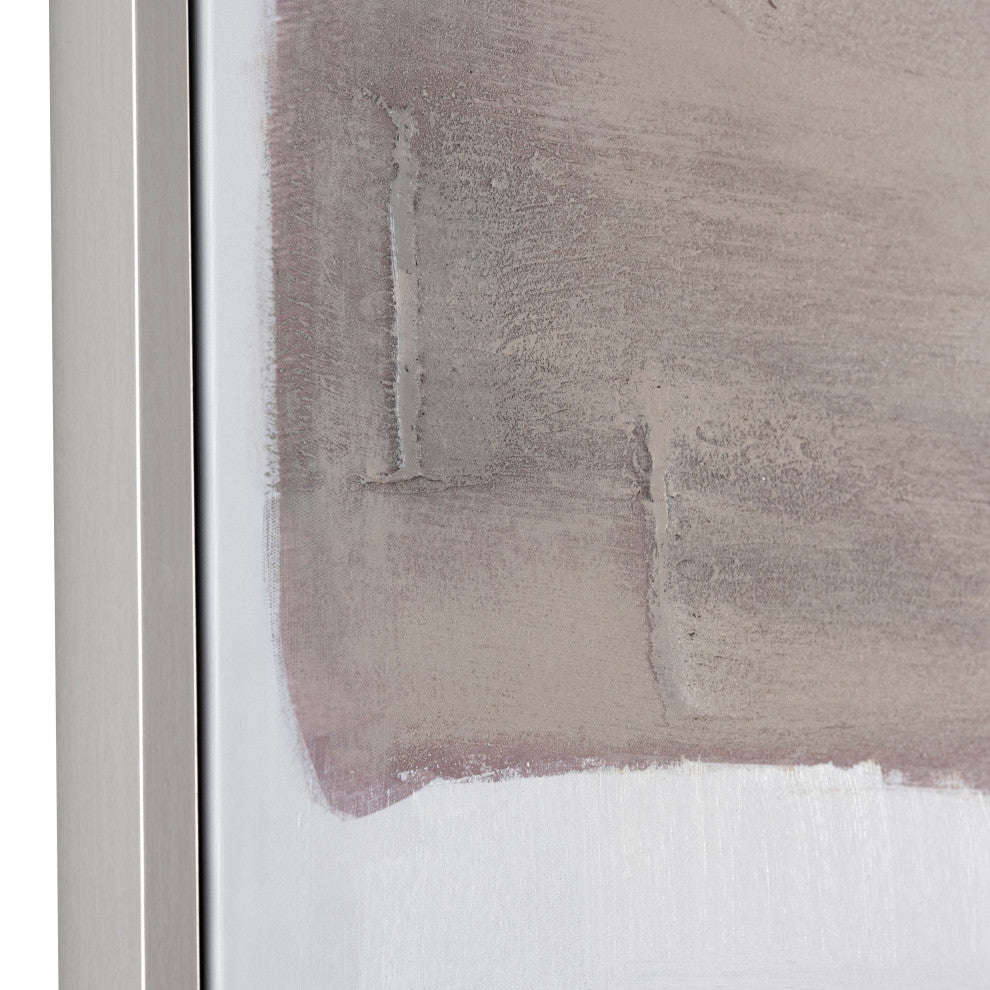 Tan Lines Canvas Wall Art With Silver Frame