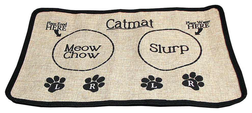 Burlap Cat Placemat